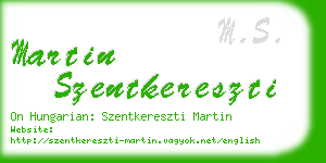martin szentkereszti business card